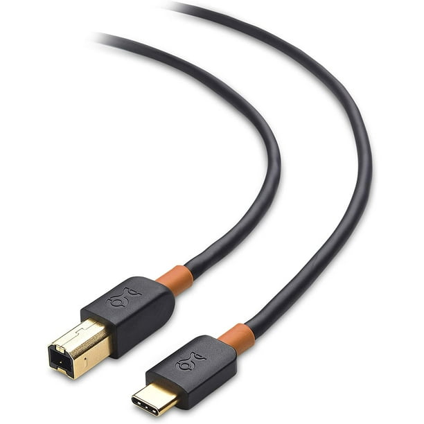 Cable USB C Cable (USB C USB B / USB-C to Printer) Black 6.6 Feet - Walmart.com