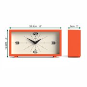 Jones Clocks® Odeon desk clock | Modern rectangular design | Orange