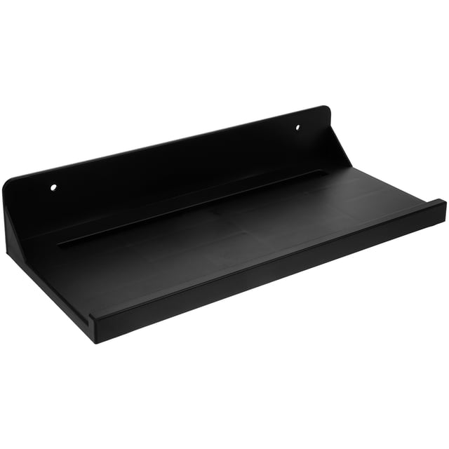 Estante de almacenamiento para baño, 1 pieza, para pared, sin perforaciones, organizador de ducha (negro)