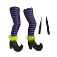 thumbnail image 5 of 2pcs Halloween Witch Legs Scary Yard Stakes Purple Witch Legs for Patio Indoor Outdoor Halloween Decoration, 5 of 9