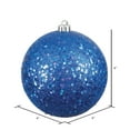 thumbnail image 2 of Vickerman 4" Blue Sequin Ball Ornament, 6 per Bag, 2 of 5