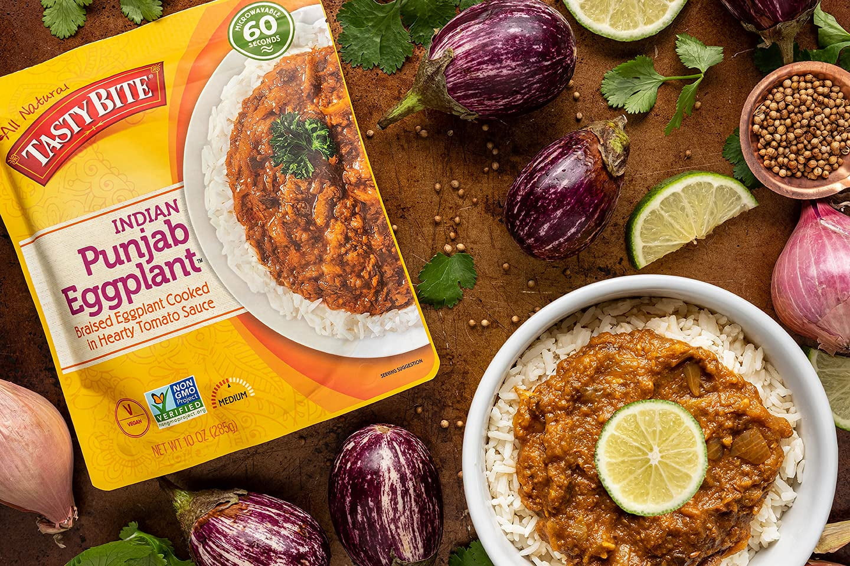 Tasty Bite Indian Punjab Eggplant, Ready to Eat, Microwavable Entree, 10 Ounce (Pack of 6)