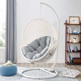 thumbnail image 1 of Modway Chaise Balançoire de Patio Extérieur avec Support en Blanc Gris, 1 of 9