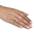 thumbnail image 3 of .25 TCW Diamond 14k Rose Gold Plated Sterling Silver Crossover Ring, 3 of 3