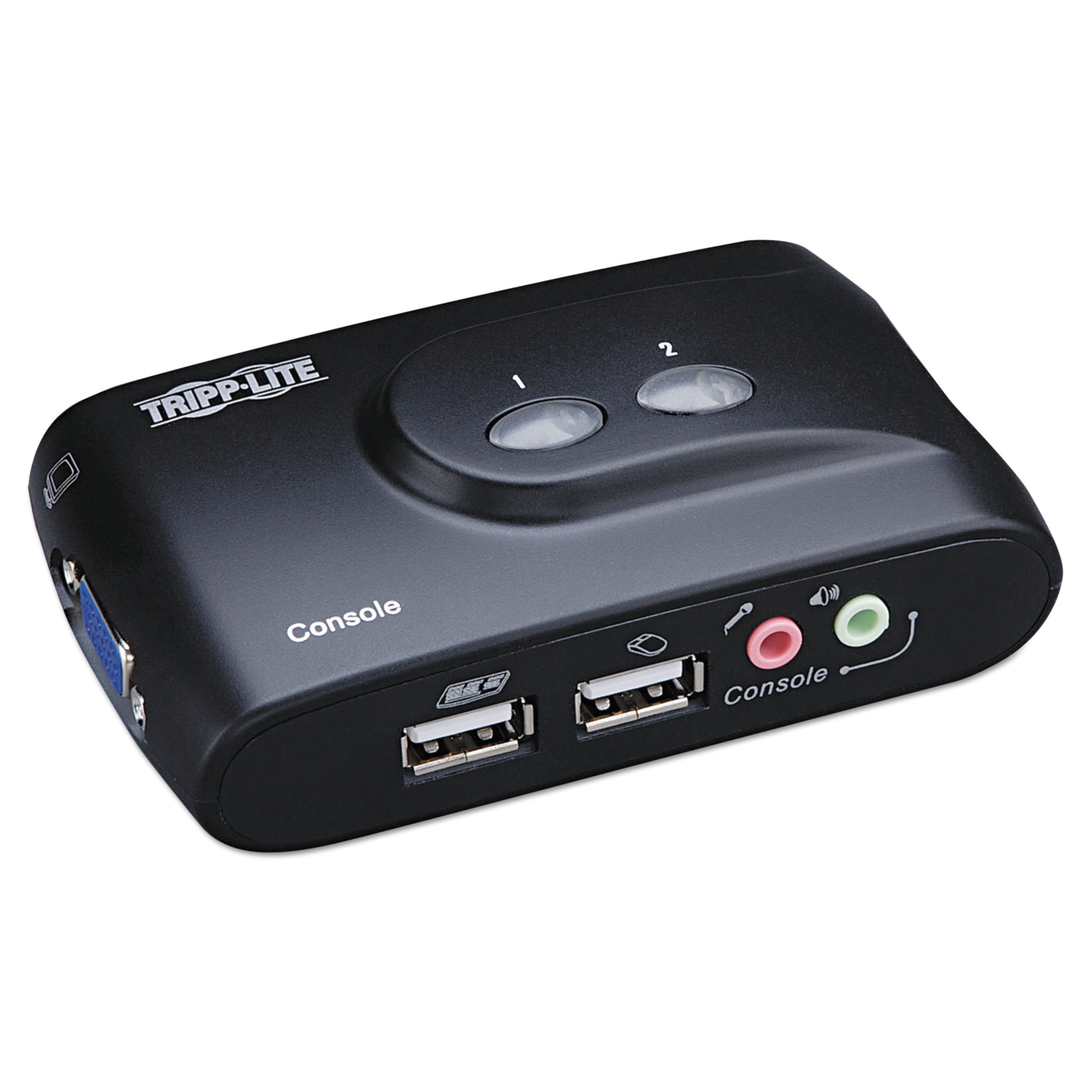 Tripp Lite 2-Port Compact USB KVM Switch w/Audio and Cable - Walmart.com