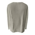 thumbnail image 5 of Arlun Women's V-Neck Long Sleeve Knit Sweaters Loose Fit Drop Shoulder Sweater Fall Winter Soft Comfortable Pullover Tops Casual Loungewear Khaki L, 5 of 5