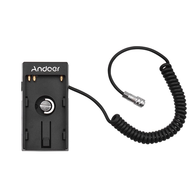 Placa de montaje Andoer Camera DV Adaptador de placa de montaje de fuente de alimentación de batería con tornillo de 1/4 pulgadas para Blackmagic Cinema Pocket Camera BMPCC 4K Reemplazo para Sony BP-U