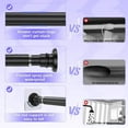 thumbnail image 7 of XUXRUS Black Expandable Adjustable Tension Shower Curtain Rod 28-48 inch, Stainless Steel, 7 of 7