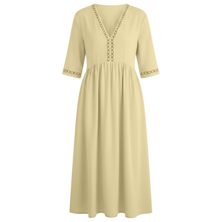 loose fitting lace dress CLAIRE LUISE Loose lace dress in ecru