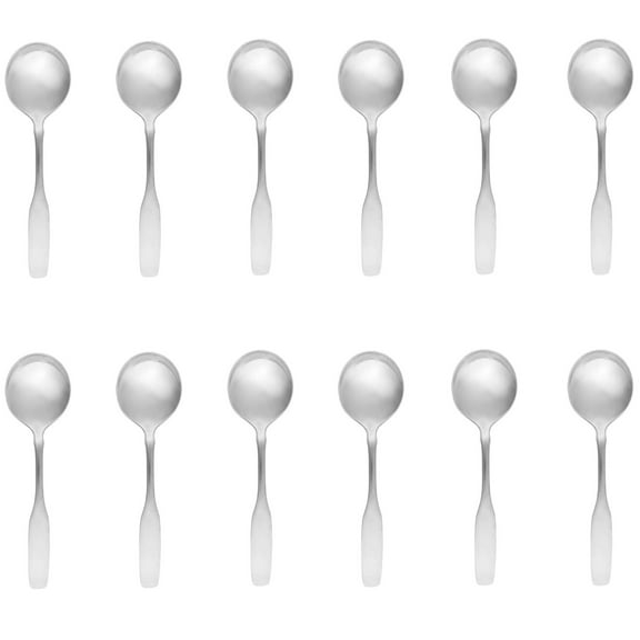 Oneida Paul Revere 18/8 Stainless Steel Round Soup Spoon (Set of Twelve)