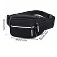 thumbnail image 3 of Men Multifunctional Waist Pack, Crossbody Belt Bag With Multiple Zipper Pockets For Travel Running Hiking Outdoor Sports, Lightweight Chest Sling Storage Bag For Daily Carry Essentials(Black), 3 of 6