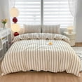 thumbnail image 2 of HauiWeiLyai Home Textile Striped Bedding Set Simple Soft Duvet Cover Sheet Pillowcase Bed Linens for All Season 180*220cm, 2 of 7