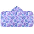 thumbnail image 2 of Toddler Hooded Beach Towel 24x50 Kids Bath Towels Soft Quick Dry for Swim Pool Boys Girls Blue Purple Palm Leaves, 2 of 7