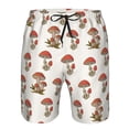 thumbnail image 4 of Disketp Men'S Swim Trunks Hawaiian Breathable Surf Beach Swimsuits Mesh Lining Beach Shorts With Pockets-Red Mushrooms, 4 of 9