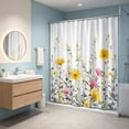 thumbnail image 6 of Sahpxhe Shower Curtain Watercolor Wildflower Shower Curtain Liner,Waterproof Bathroom Decoration and Separation with 12 Hooks for Shower,47.2X70.9in,Multicolor-B, 6 of 6