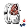 thumbnail image 1 of MISSFOX-relojes con forma de serpiente para mujer, reloj de pulsera de lujo, de acero, de cuarzo dorado único, femenino qym unisex, 1 of 2
