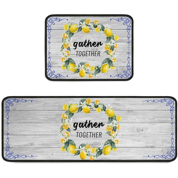 Summer Door Mat 30 X 17 Inch Hello Summer Lemon Doormat Indoor Outdoor Entrance Floor Mat Non Slip Summer Decor Rubber Welcome Mats