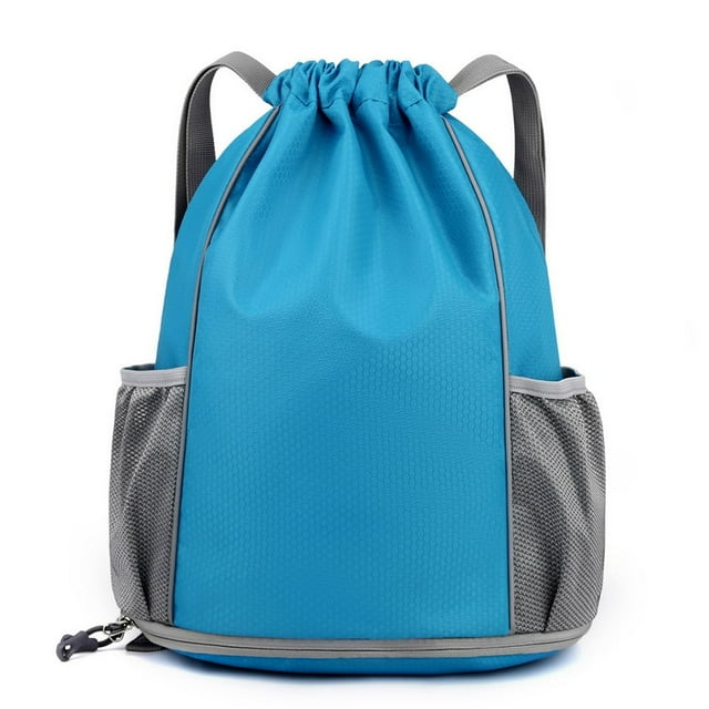 Oxford Basketball Bag High-Capacity Drawstring for Outdoor Sports (Blue)