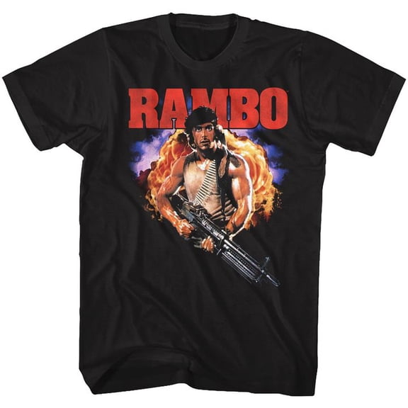 Rambo Exploooooode Black Adult T-Shirt 4Xl
