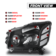 thumbnail image 2 of M-AUTO Headlights Assembly Set for 04-15 Nissan Titan / 2004 2005 2006 2007 Armada Truck, Black Housing Clear Lens Clear Corner, 2 of 8