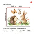 thumbnail image 2 of nvzhuang Animal Wall Decals Rabbit Hedgehog Butterfly Floral Stickers for Wall Bathroom Living Room Home Decor, 2 of 9