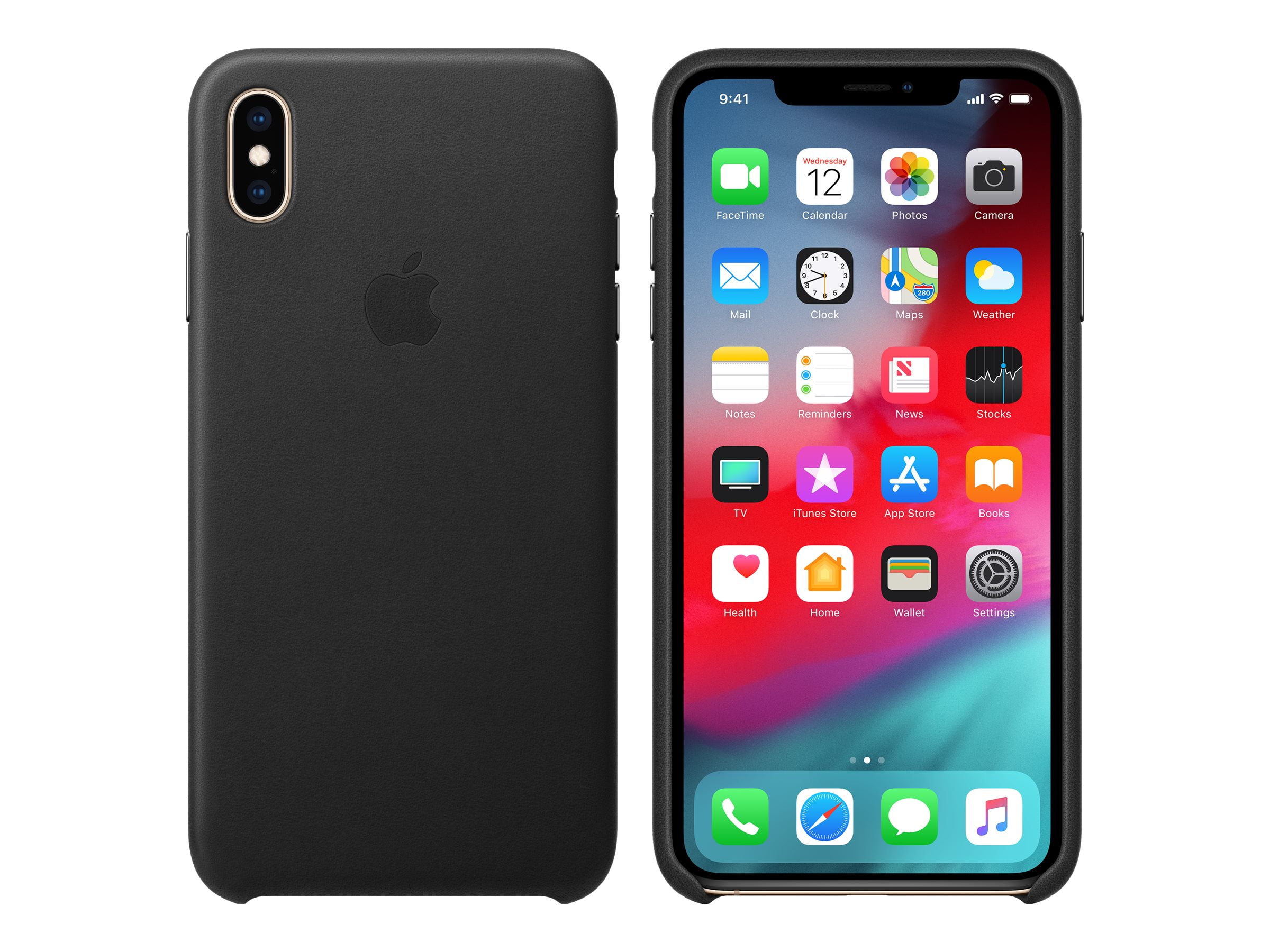 XS MAX LTHR CASE BLK - FRENCH