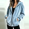 thumbnail image 3 of Velvet Jacket Women Fall Winter Long Raglan Sleeve Casual Zip Up Hoodie Sweatshirt with Pockets Coat Outerwear, 3 of 6