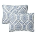 thumbnail image 5 of VCNY Home Sea Damask Coastal 3-Piece Blue/Multicolor Damask Quilt Set, King, Adult, Unisex, 5 of 5