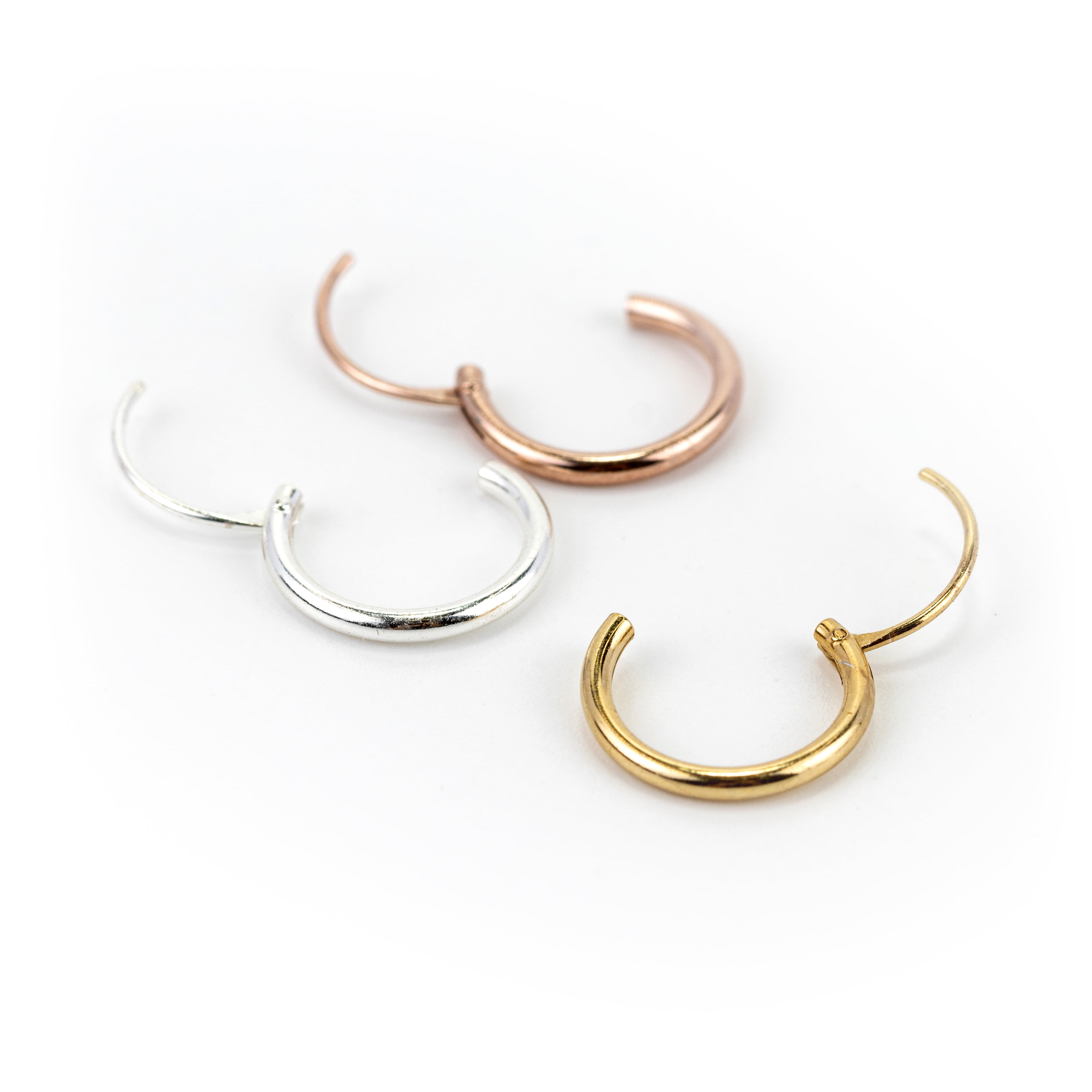 Claire's Mixed Metal Sterling Silver 22G Hoop Earrings Endless