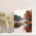 thumbnail image 2 of Qisvanset 12x16 Inch Muted Autumn Pond Canvas Wall Art, Neutral Vintage Scenery Modern Farmhouse Wall Decor, 2 of 8