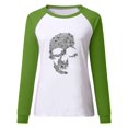 thumbnail image 4 of Sudadera con capucha de manga larga informal suelta con estampado de costura y cuello redondo para mujer Pompotops gfhjh8954, 4 of 4