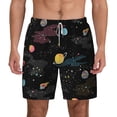thumbnail image 2 of Picia Galaxy pattern Mens Swim Trunks with Compression Liner Stretch Beach Shorts Quick Dry with Zipper Pockets No-Chafing Board Shorts-3X-Large, 2 of 9