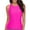 Pink, variant on Women's High Neck Tankini Top - Padded Push-Up, Racerback, Nylon Spandex