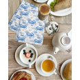thumbnail image 7 of Blue Crab Coastal Hand Towels Set, Waffle Weave Kitchen Towels 3 Pieces, Summer Beach Nautical Starfish Microfiber Hair Face Bath Tea Towel Absorbent Quick Drying Cleaning Dish Cloths, 15.7"x23.6", 7 of 7