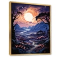 thumbnail image 2 of Designart "Twilight A Tachisme horizon II" Floral Floater Framed Wall Art Living Room, 2 of 7