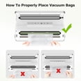 thumbnail image 6 of Bonsenkitchen Vacuum Sealer, Stainless Steel Food Sealer with Built-in Cutter and Bag Storage, include 1 Roll Bag & Vacuum Bags, 6 of 10
