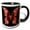 Black/White, variant on 3drose, Glam Image of Ruby Jeweled Butterfly Illustration, 11oz Two-tone Red Mug