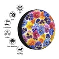 thumbnail image 5 of Easygdp The Garden Tricolor Pansy Flower Wheel Sun Guard, Spare Tire Cover,Universal Trailer Suv Truck Camper Travel,Easy To Install And Remove -16 Inch, 5 of 9