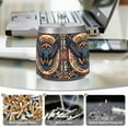 thumbnail image 6 of Yayeee Ashtray with Lid for Cigarette Smokeless Stainless Steel Home Ash Holder, Blue Geometric Eagle, 6 of 7