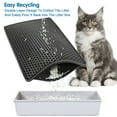 thumbnail image 3 of [US IN STOCK] Cat Litter Mat, Kitty Litter Trapping Mat Box 21 X 14 Inch, Honeycomb Double Layer Design Mats, Urine Waterproof, Scatter Control, Easy Clean, Cat Food Mats Less Waste, 3 of 8