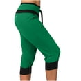 thumbnail image 2 of JIUKE Womens Capri Pants Plus Size Drawstring Stretchy Joggers Athletic Color Block Sweatpants with Pockets, 2 of 4