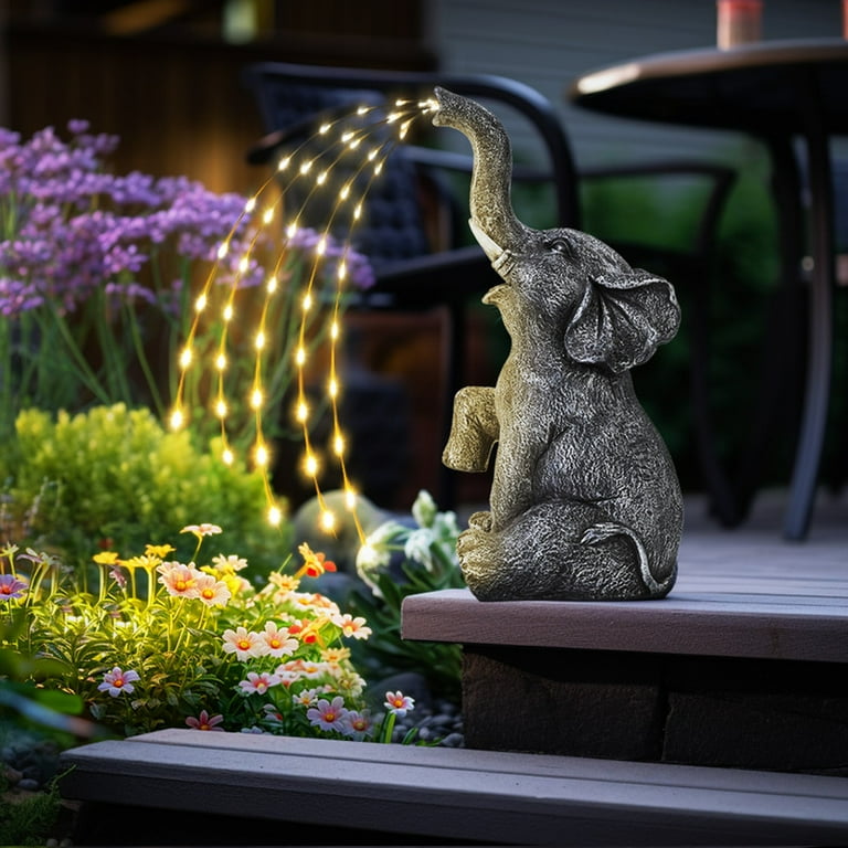 Gigalumi Solar Elephant Garden Statue with Twinkling Lights photo 7