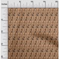 thumbnail image 2 of oneOone Polyester Lycra Orange Fabric Floral Sewing Material Print Fabric By The Yard 56 Inch Wide, 2 of 4