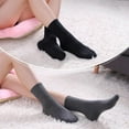 thumbnail image 5 of Wool Socks for Women Winter Warm Hiking Thick Warm Cozy Boot Crew Gift Socks 5 Pairs, 5 of 9
