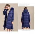 thumbnail image 5 of Women's Thickened Contrast Color Cotton Padded Jacket Warm Hooded Winter Coat Plus Size, 5 of 6