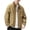 Khaki, variant on Men's Retro Cargo Jackets Plus Size Solid Color Zip Up Lapel Collar Jackets Fashion Lightweight Street Style Outwear with Pocket Army Green XXXXL