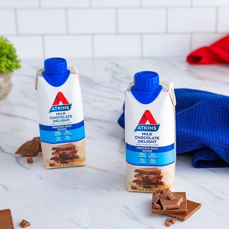 Atkins Gluten Free Protein-Rich Shake, Milk Chocolate Delight