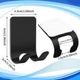 thumbnail image 2 of UPITOR Multi-Purpose Self Adhesive Wall Hook, Stainless Steel Black, 3.74"W, (6 Pack), 2 of 7