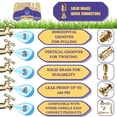 thumbnail image 2 of GORILLA EASY CONNECT Garden Hose Quick Connect Fittings. ¾ Inch GHT Solid Brass Leak Proof to 200 PSI Heavy Duty C99, 2 of 3