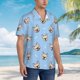 thumbnail image 3 of Balery Cute French Bulldog Camisas hawaianas de manga corta para hombre, camisas playeras de corte holgado, camisas de vacaciones con botones,X-Large, 3 of 7